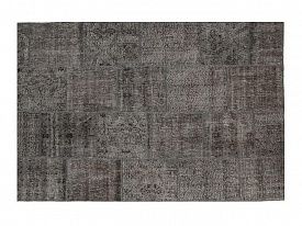 Пушистый круглый винтажный ковер 100% шерсть пэчворк R-6165