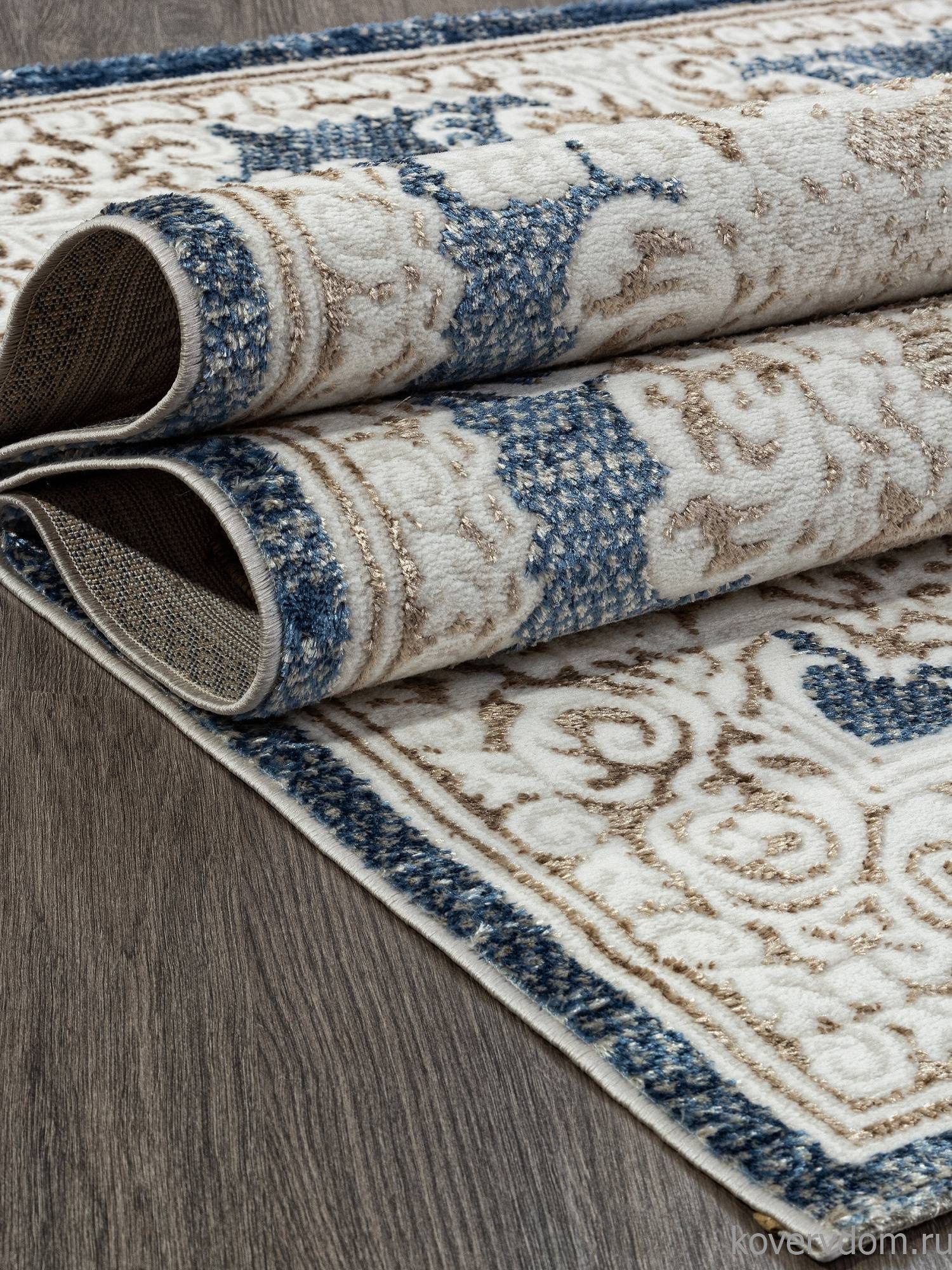 Ковер ANTEP O1701 630 CREAM / BLUE Ковер ANTEP O1701 630 CREAM / BLUE