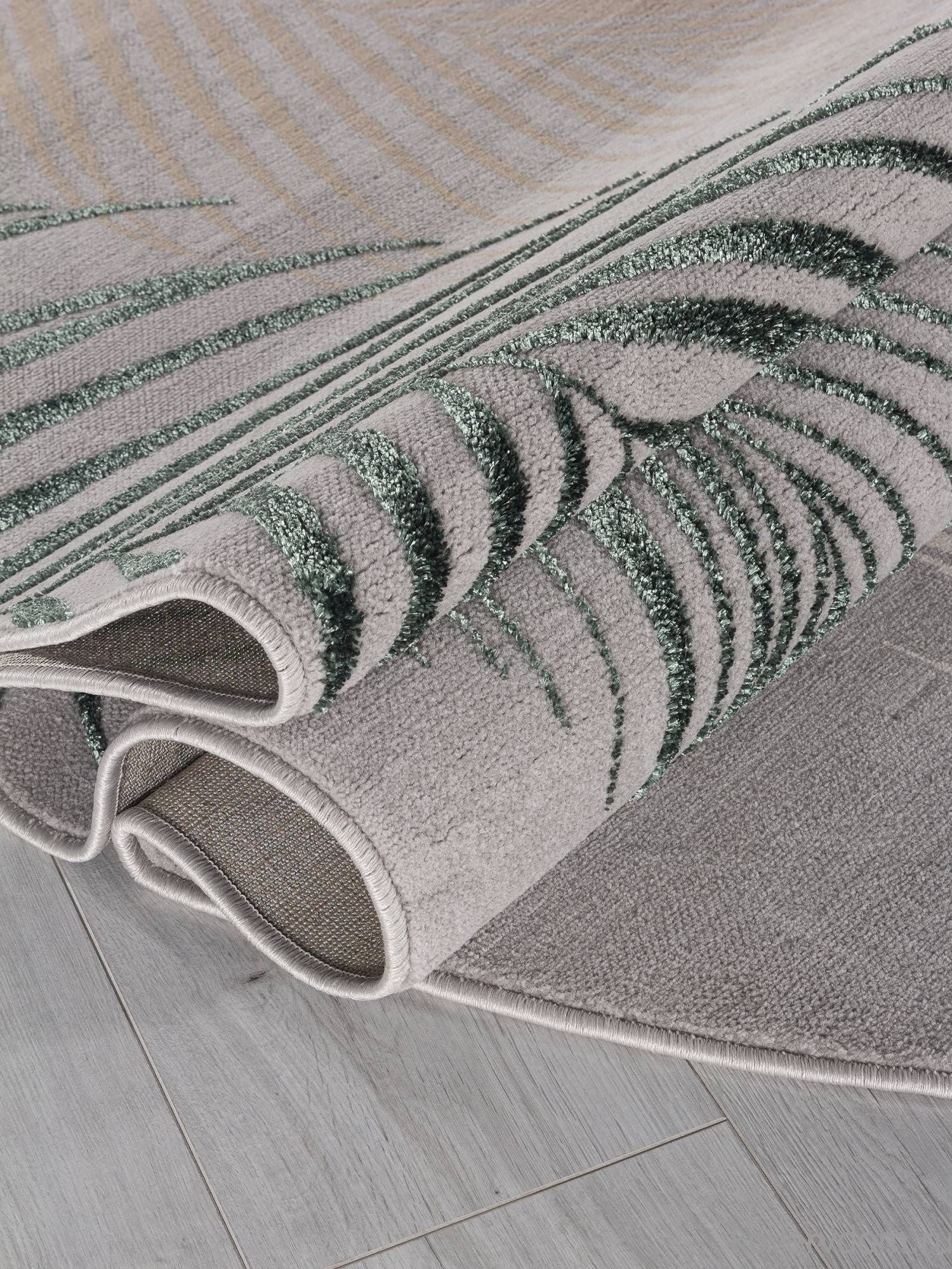 Ковер LIMAN F167 GRAY-D.GREEN Овал