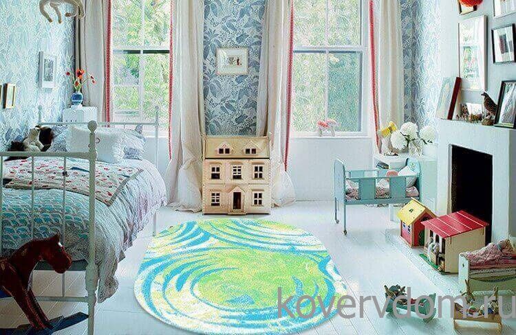 Детский ковер Микрофлор 3068c ОВАЛ  Детский ковер Микрофлор 3068c ОВАЛ