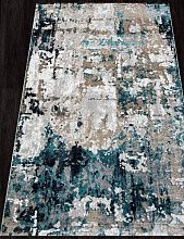 Современный прямоугольный ковер PARADIZE-A 01632A GREY / TURQUOISE