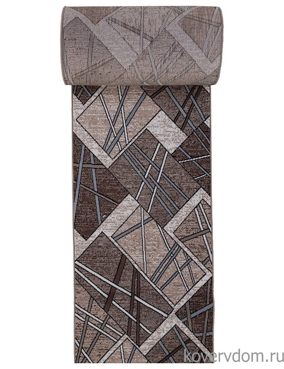 Ковровая дорожка SIERRA D487 BEIGE-BROWN 2