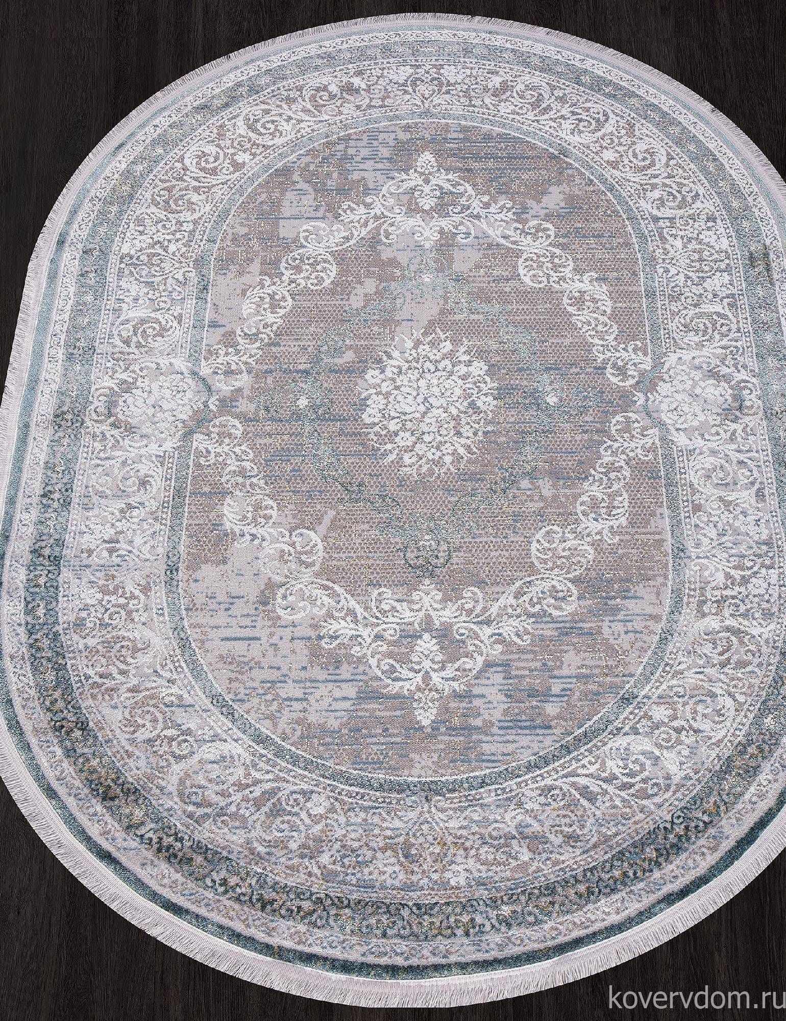 Ковер AJMAL LP 292 CREAM / TURQUOISE Овал