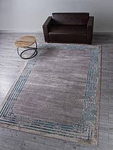 Ковер в гостиную бирюзовый LIMAN F514 GRAY-BLUE
