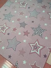 Детский ковер из полиамида-палас ЗВЕЗДЫ СИЯЮТ-A розовый