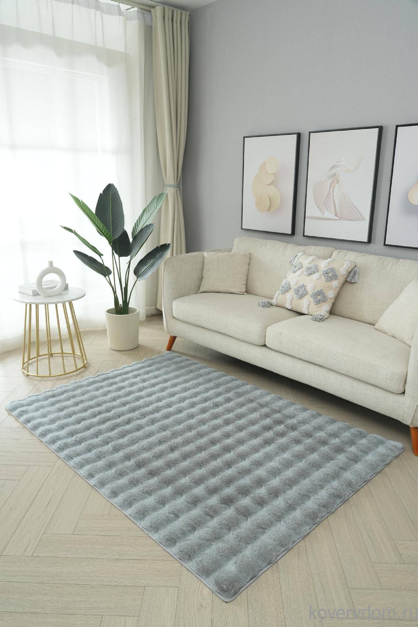 Ковер из искусственного меха BUBBLE PX1000 SILVER Ковер из искусственного меха BUBBLE PX1000 SILVER