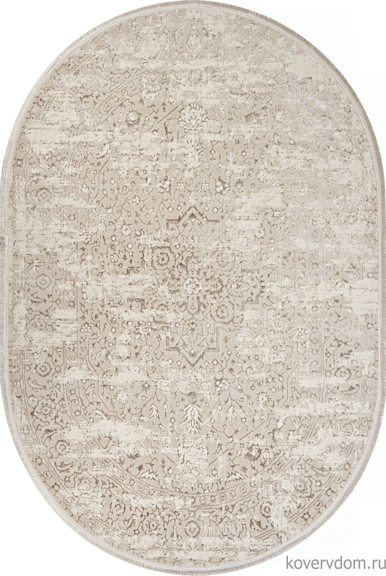 Ковер MIKONOS F584AC CREAM / KAHVE Овал Ковер MIKONOS F584AC CREAM / KAHVE Овал