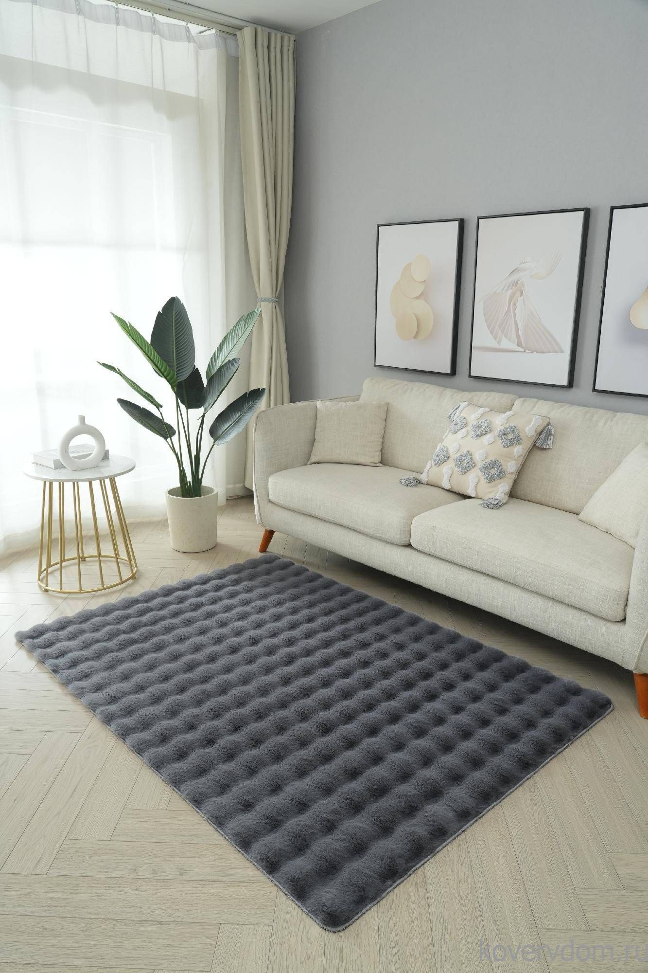 Ковер из искусственного меха BUBBLE PX1000 GREY Ковер из искусственного меха BUBBLE PX1000 GREY