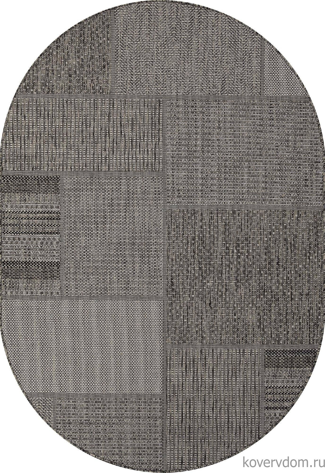 Ковер-циновка KAIR-A S139 BLACK-GRAY Овал