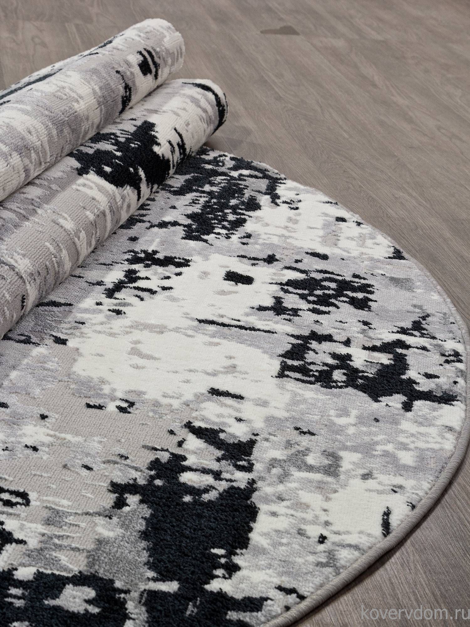 Ковер PALERMO F284 DARK GRAY Овал Ковер PALERMO F284 DARK GRAY Овал