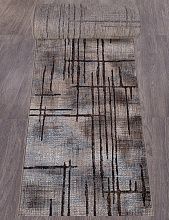 Пушистый ковровая дорожка SIERRA D717 BEIGE-BLUE 2