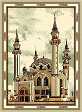 Пушистый круглый ковер Фауна 50520 Мечеть